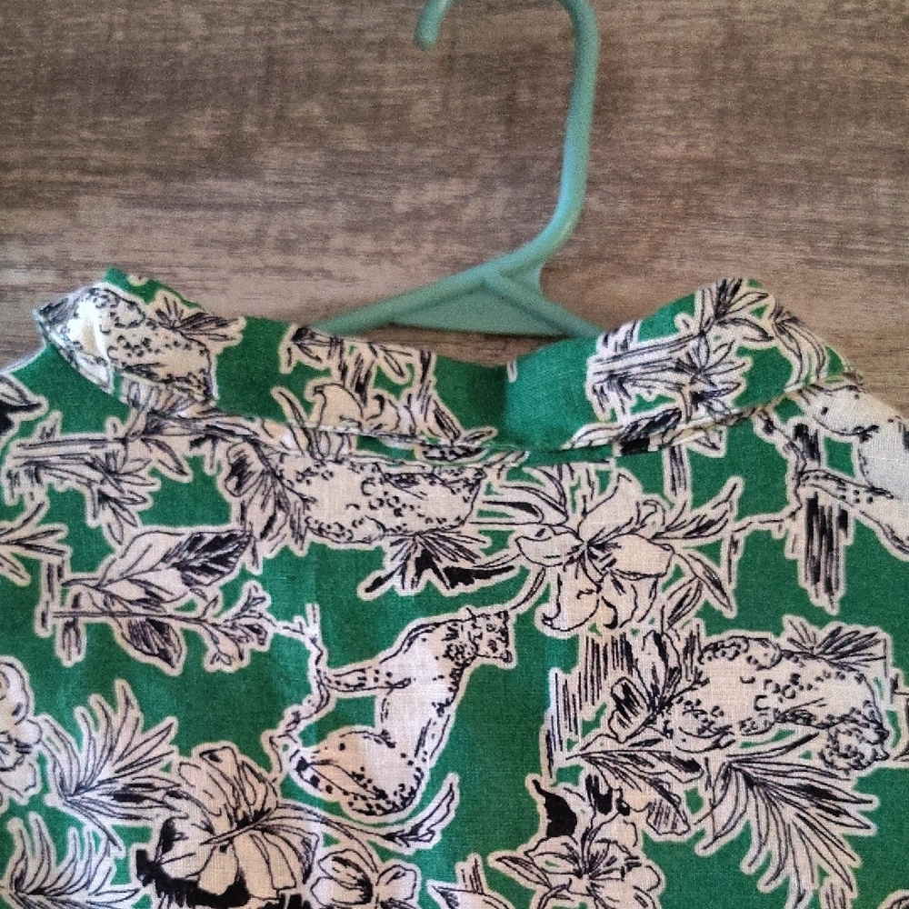 C&C‎ California Green Floral Blouse Size Xl - Picture 14 of 14
